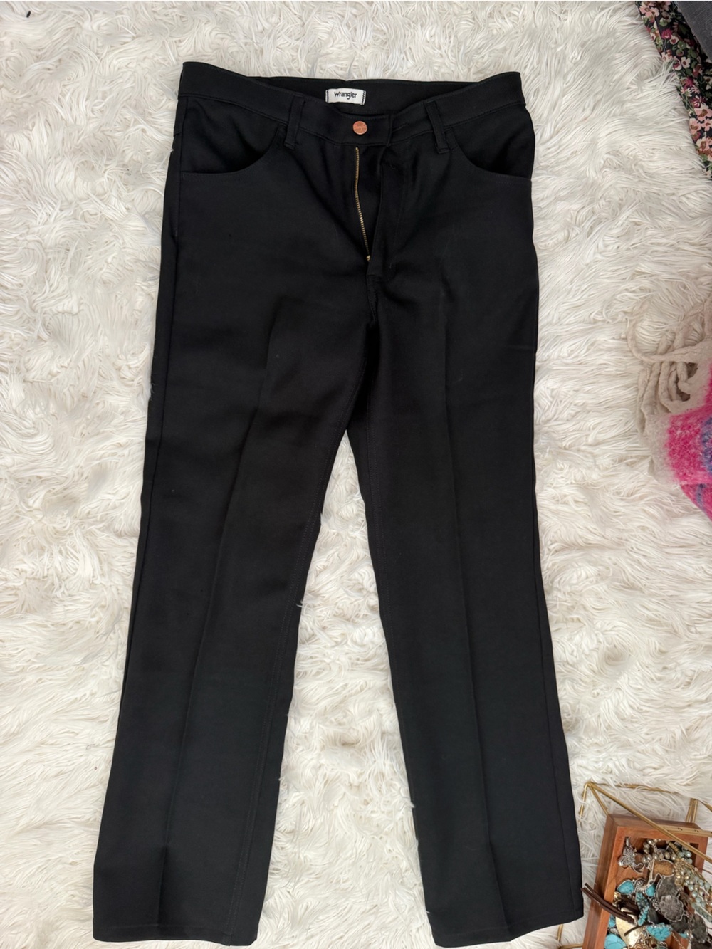 Wrangler Black mid-Rise Straight Leg Pants
